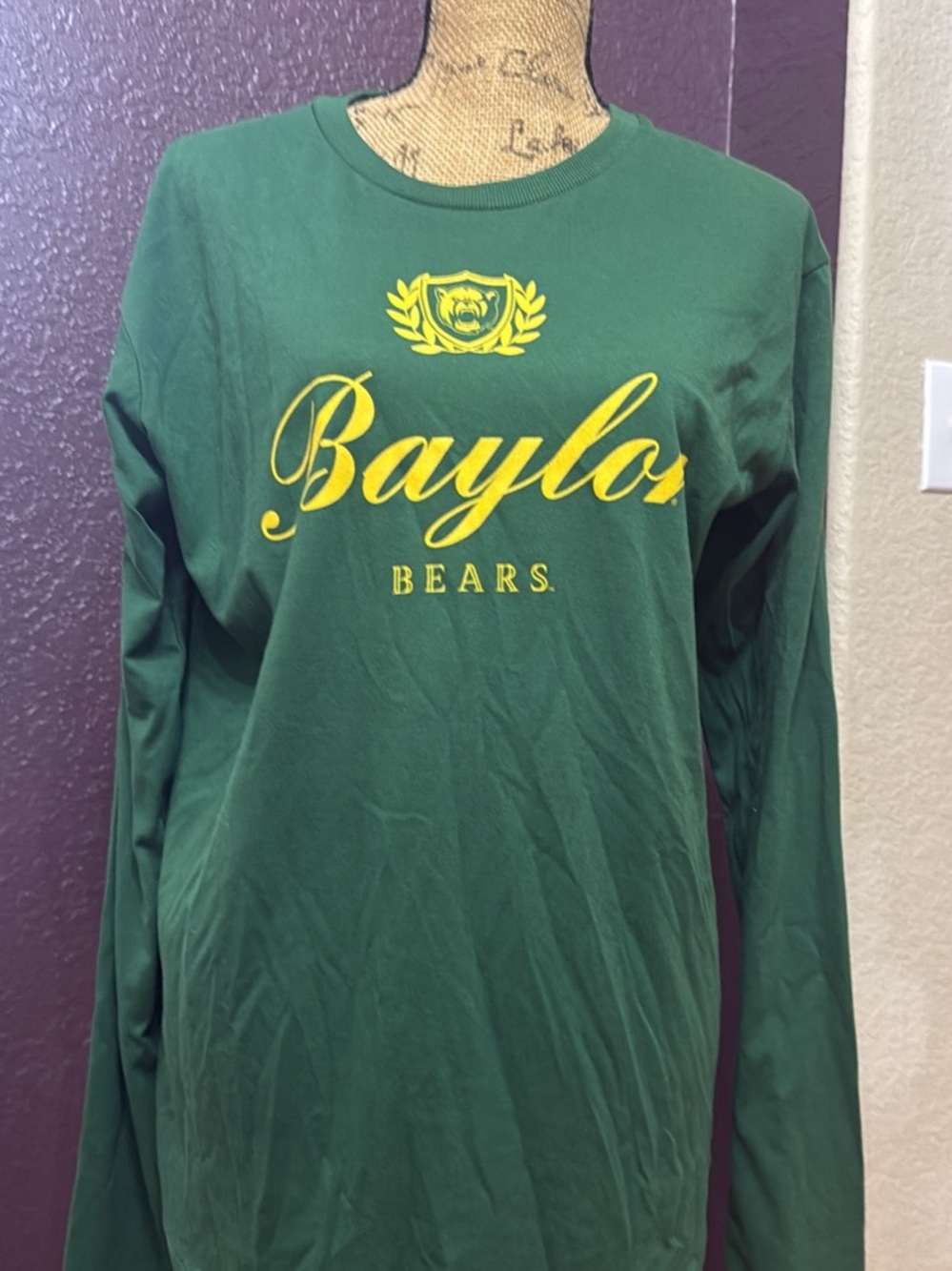 Baylor Bears Green Long Sleeve Tee